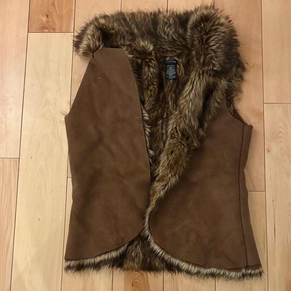 Brown Faux Fur Vest